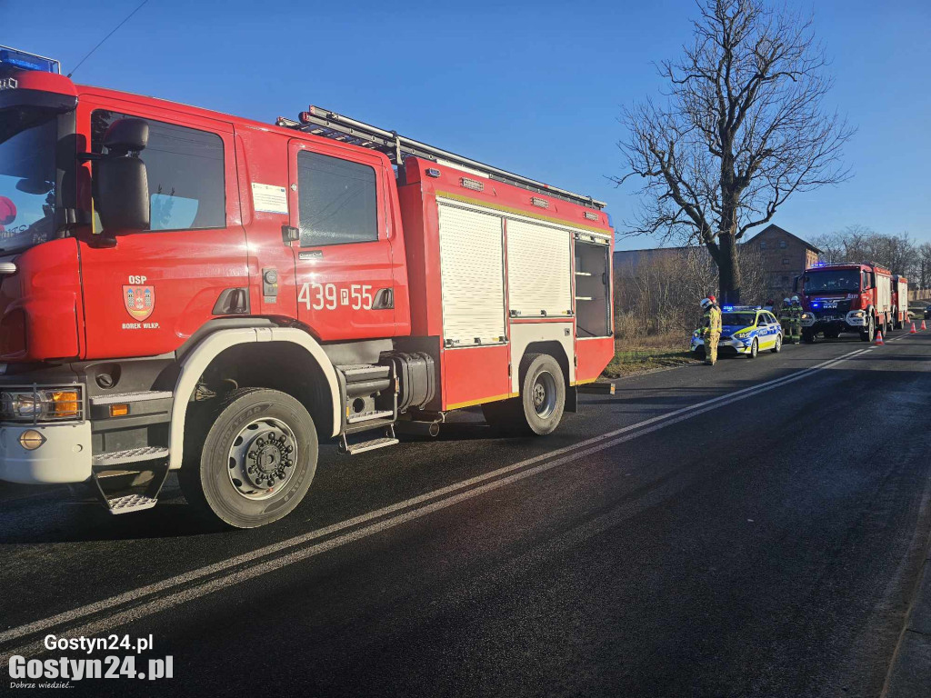 Wypadek samochodu osobowego w Koszkowie