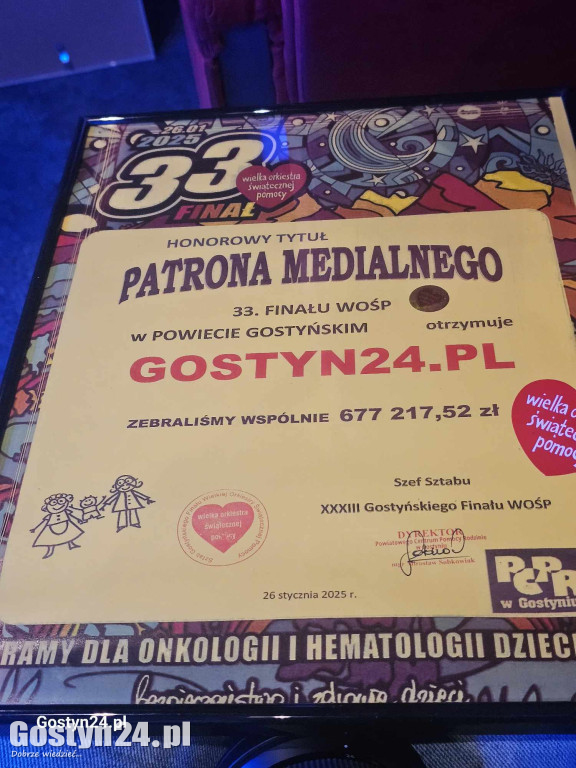 Podsumowanie Finału WOŚP w powiecie gostyńskim