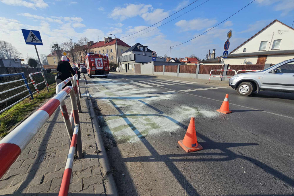 Zderzenie osobówek na ul. Mostowej w Gostyniu