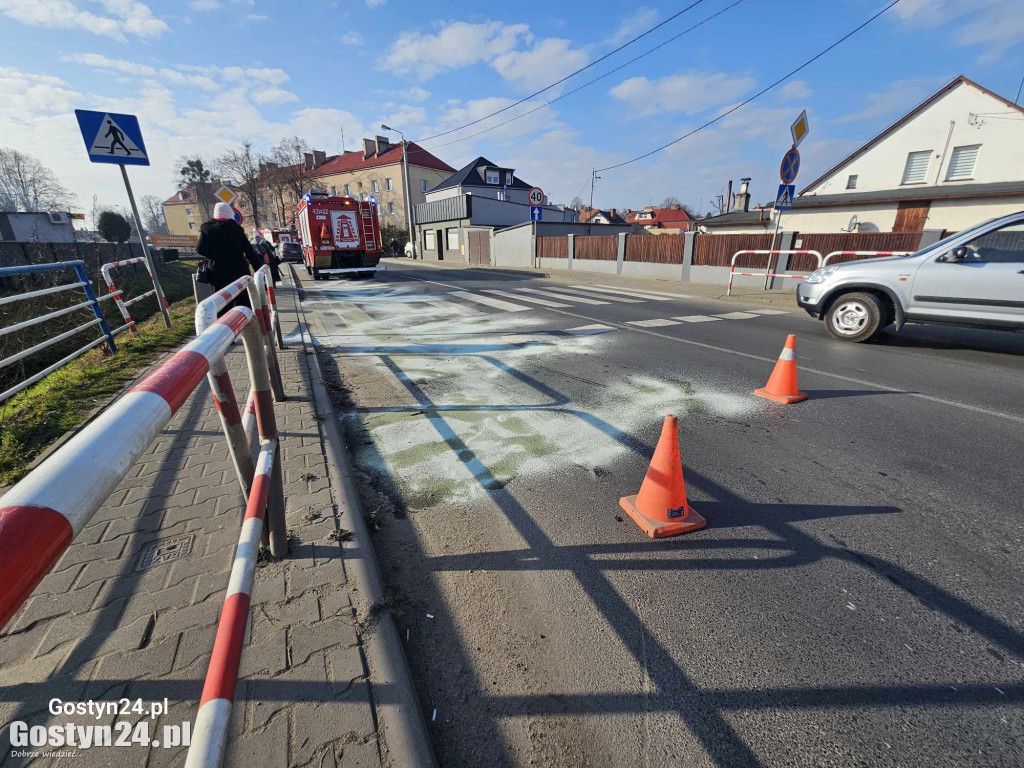 Zderzenie osobówek na ul. Mostowej w Gostyniu