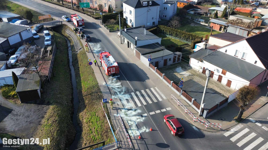 Zderzenie osobówek na ul. Mostowej w Gostyniu