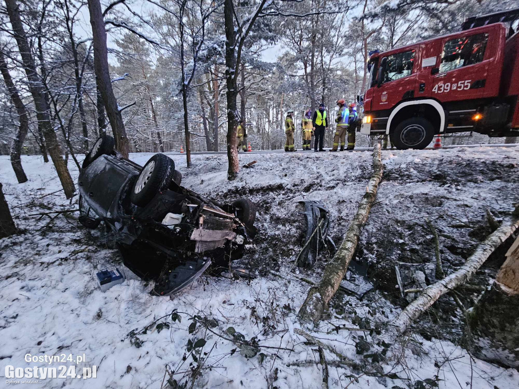 Wypadek w miejscowości Studzianna w gminie Borek Wlkp.