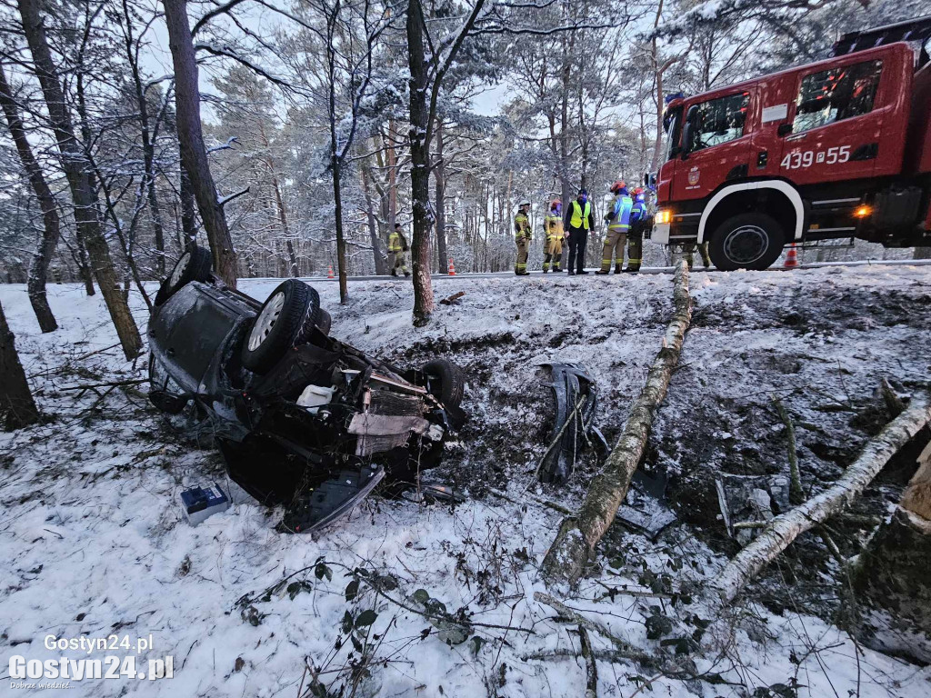 Wypadek w miejscowości Studzianna w gminie Borek Wlkp.