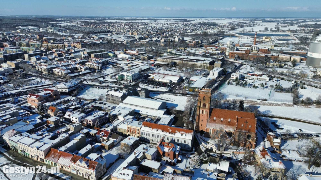 Zima w Gostyniu, biało i mroźnie