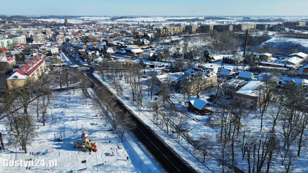 Zima w Gostyniu, biało i mroźnie