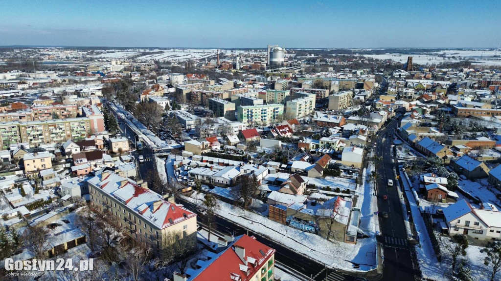 Zima w Gostyniu, biało i mroźnie