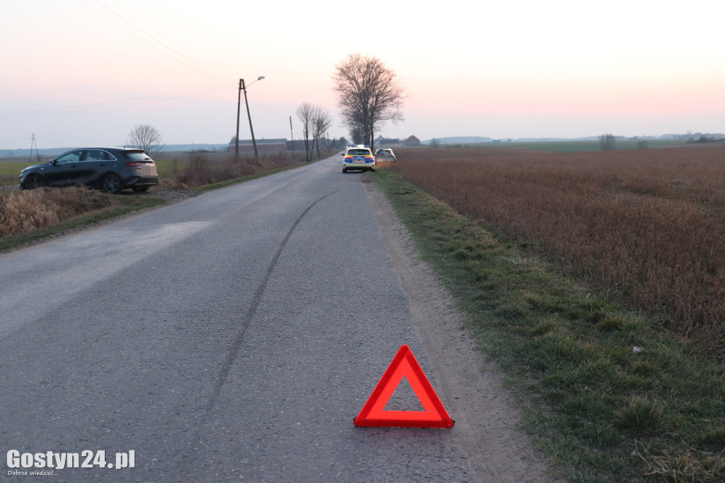 Wypadek motocyklisty. Uderzył w przebiegającą sarnę