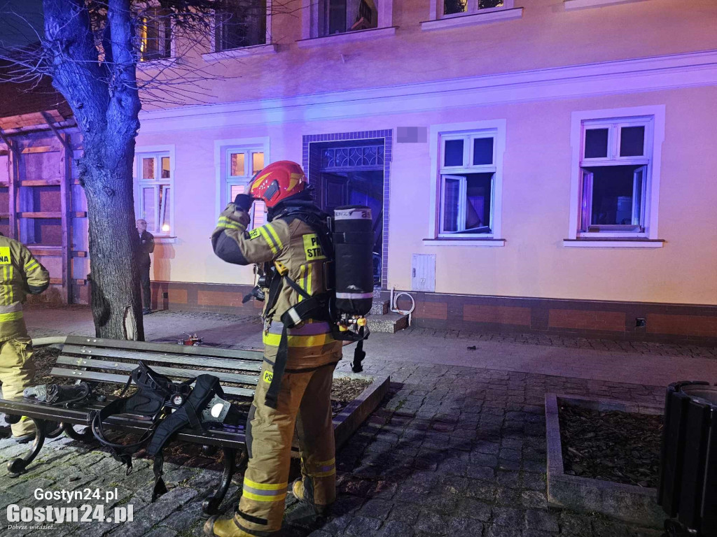 Pożar w kamienicy na gostyńskim rynku