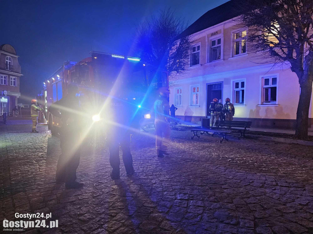 Pożar w kamienicy na gostyńskim rynku