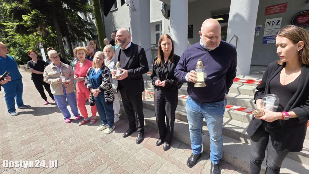 Protest przed gostyńskim szpitalem