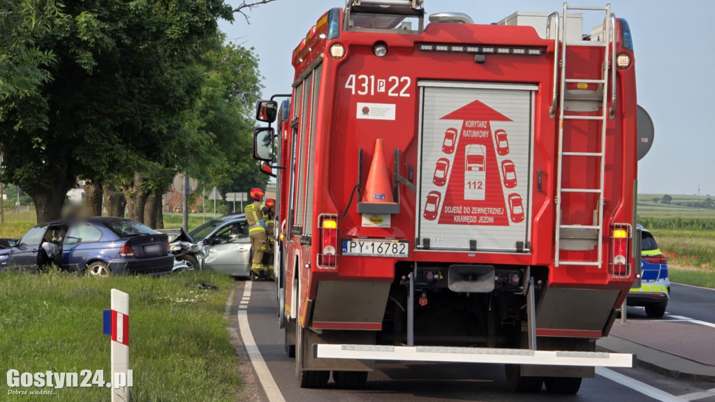 Wypadek na DW 434 w Starej Krobi