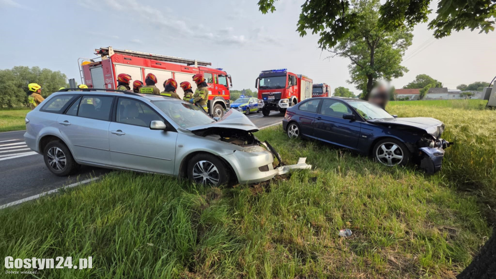 Wypadek na DW 434 w Starej Krobi