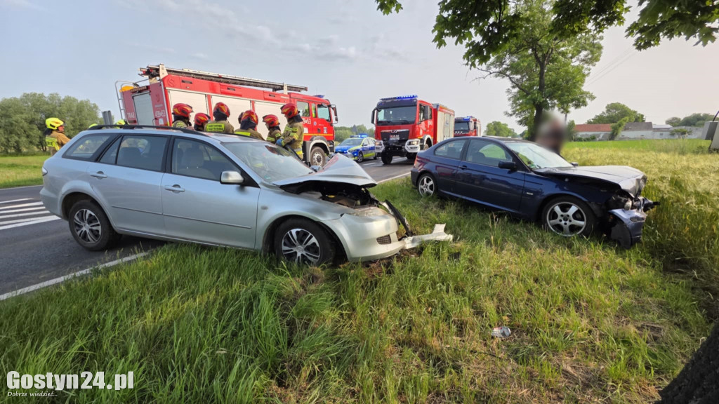 Wypadek na DW 434 w Starej Krobi