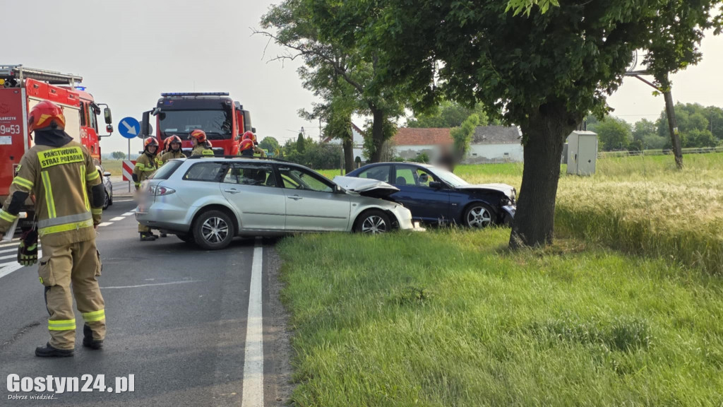Wypadek na DW 434 w Starej Krobi