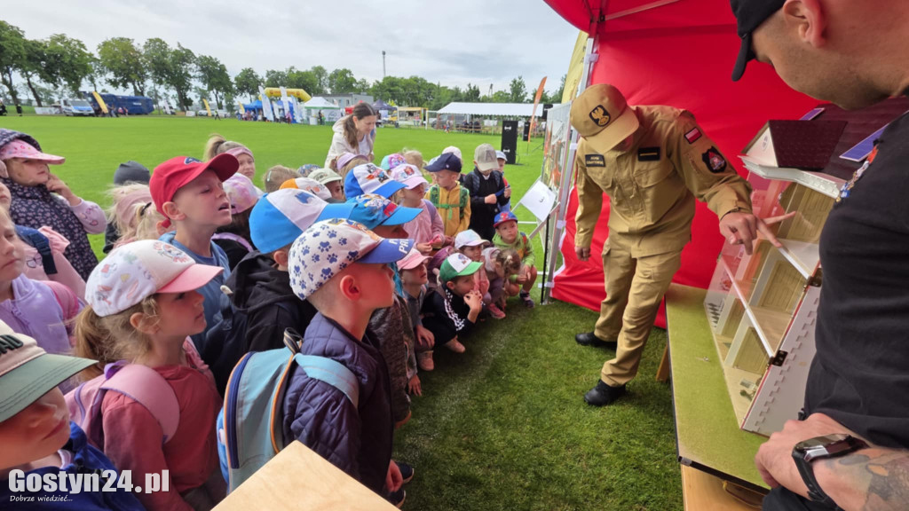 Piknik militarny z okazji Dnia Dziecka na stadionie w Pępowie