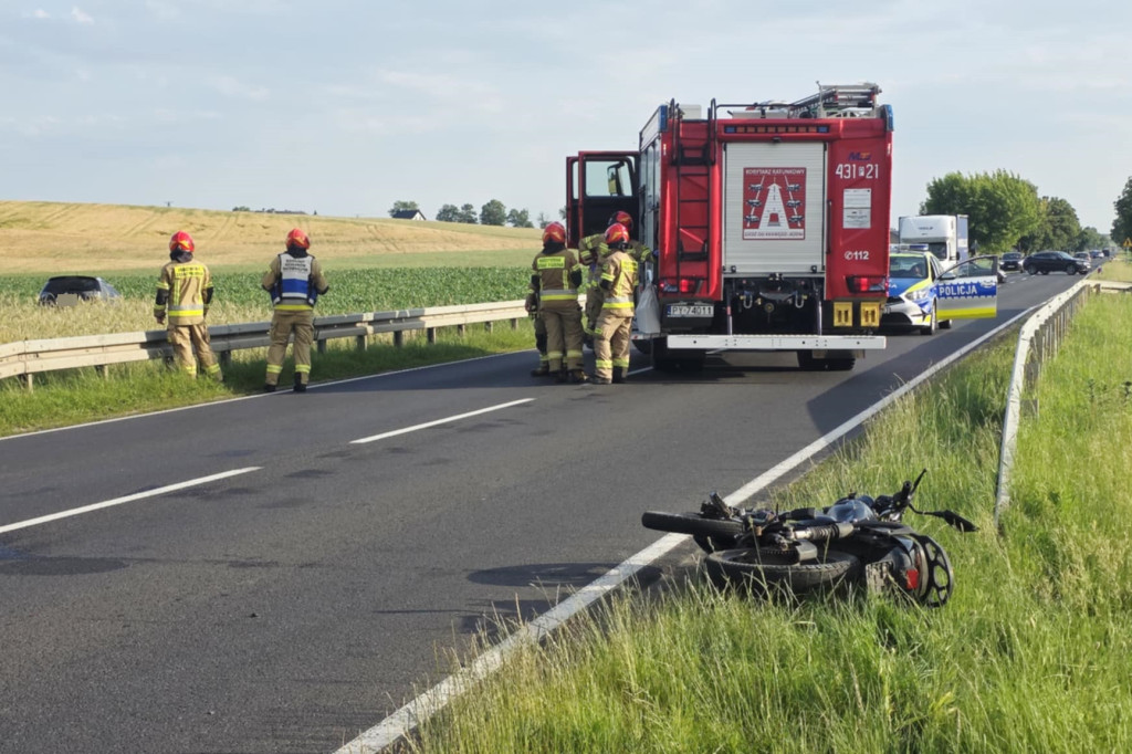 Wypadek na DW 434 Ziółkowo-Stara Krobia