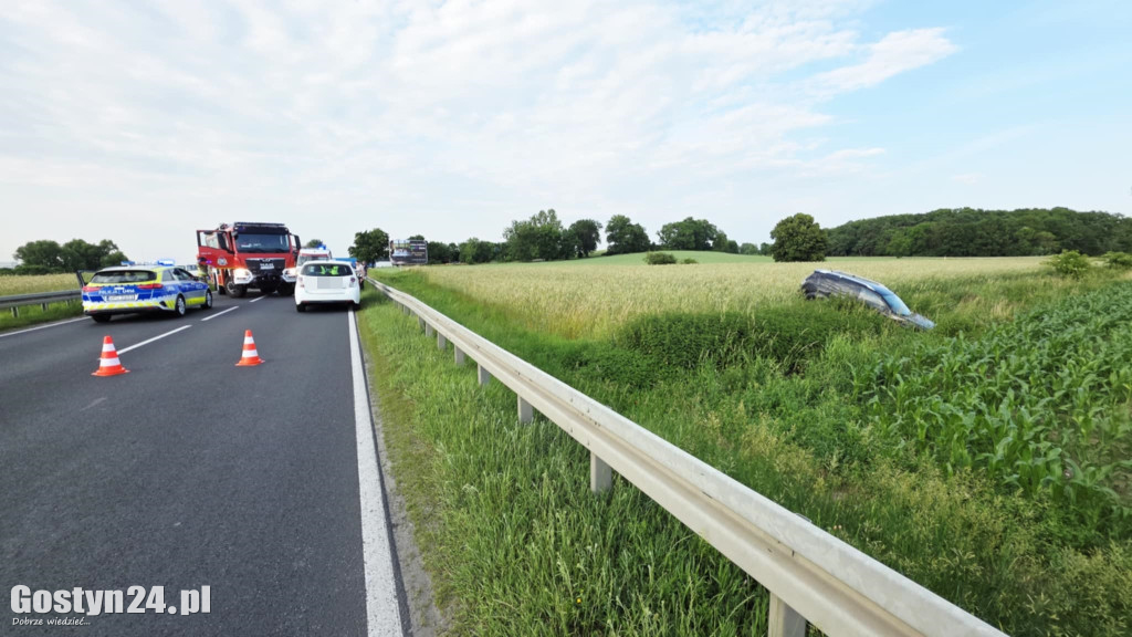Wypadek na DW 434 Ziółkowo-Stara Krobia