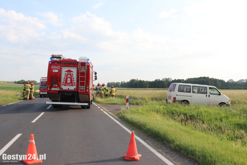 Wypadek na DW 434 Ziółkowo-Stara Krobia