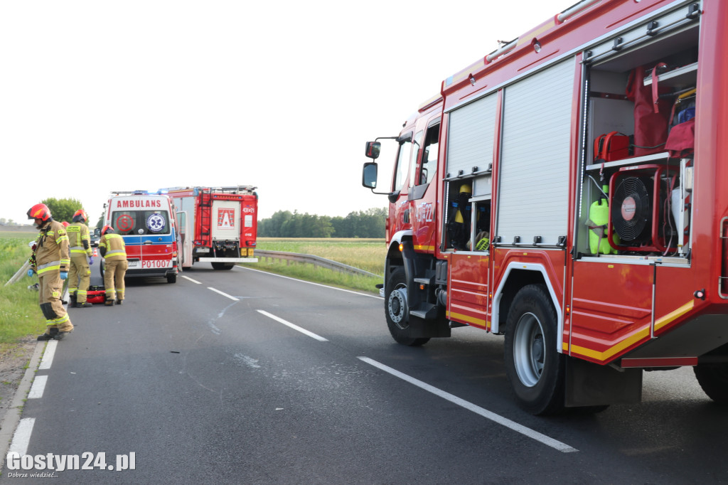 Wypadek na DW 434 Ziółkowo-Stara Krobia