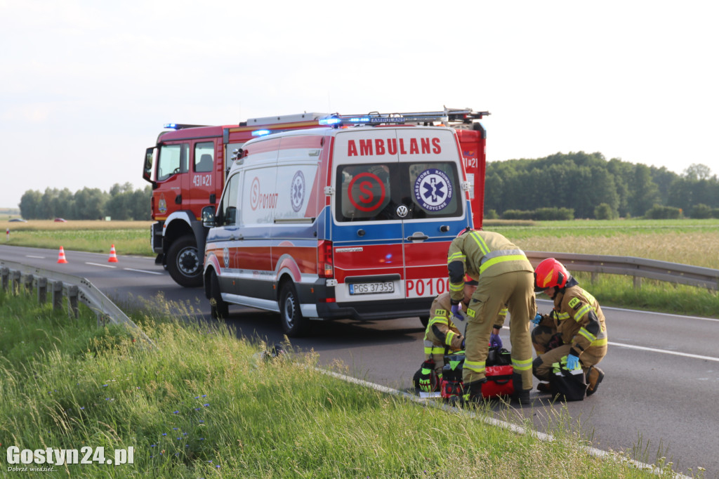 Wypadek na DW 434 Ziółkowo-Stara Krobia