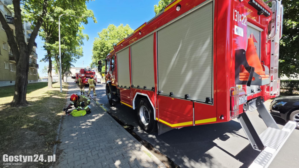 Interwencja strażaków na gostyńskim osiedlu
