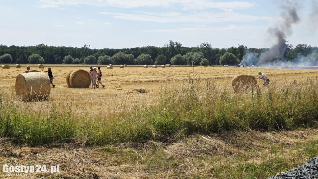 Pożar pola w Krzekotowicach, w gminie Pępowo