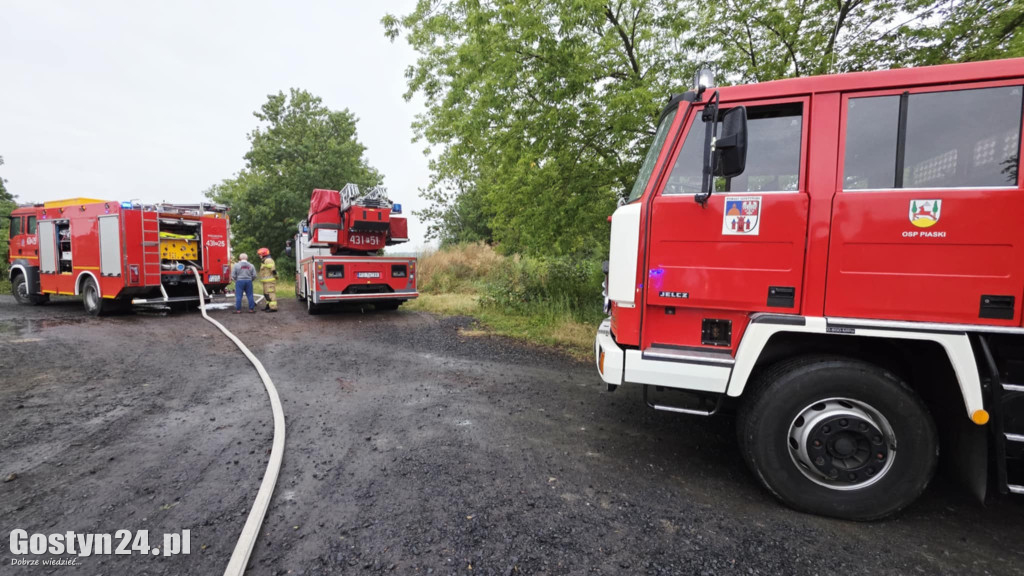 Pożar przyczepy na Bogusławkach