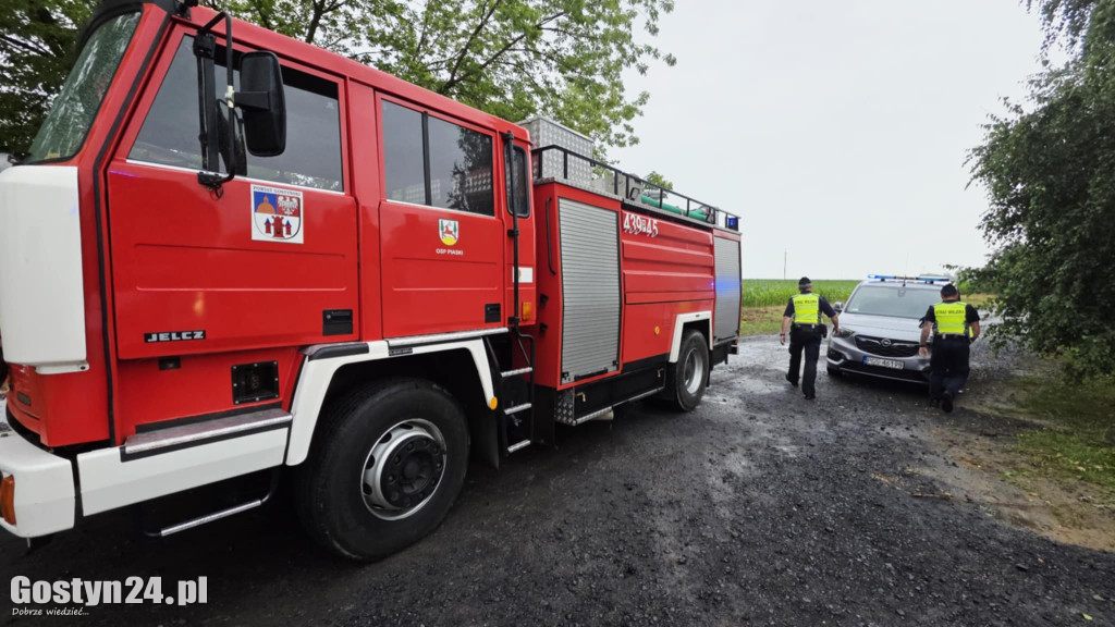 Pożar przyczepy na Bogusławkach