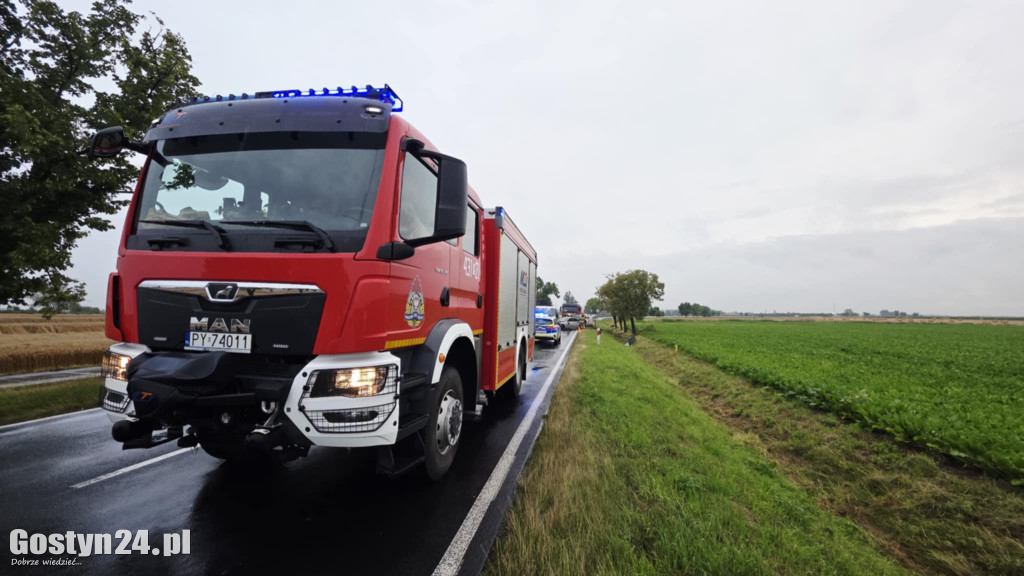 BMW w rowie na wjeździe do Krobi