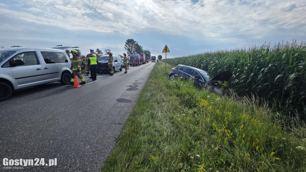 Zderzenie dwóch samochodów na trasie Szelejewo Pierwsze-Lipie