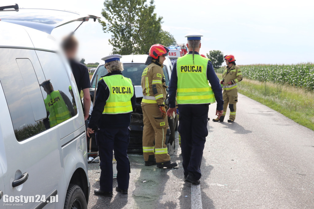 Zderzenie dwóch samochodów na trasie Szelejewo Pierwsze-Lipie