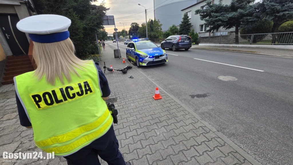 Zderzenie hulajnogi i pieszego w Gostyniu