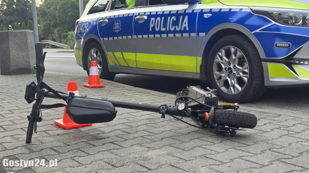 Zderzenie hulajnogi i pieszego w Gostyniu