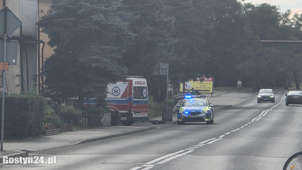 Zderzenie hulajnogi i pieszego w Gostyniu