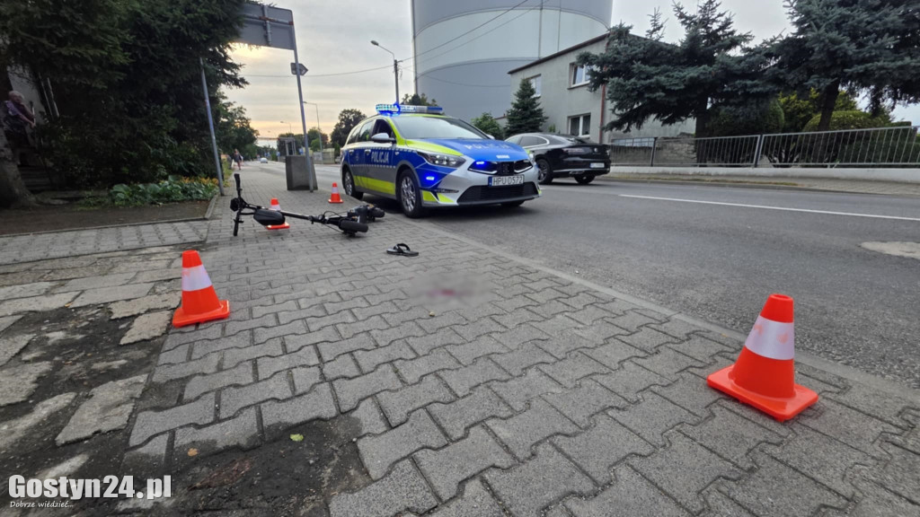 Zderzenie hulajnogi i pieszego w Gostyniu