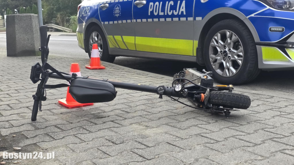 Zderzenie hulajnogi i pieszego w Gostyniu