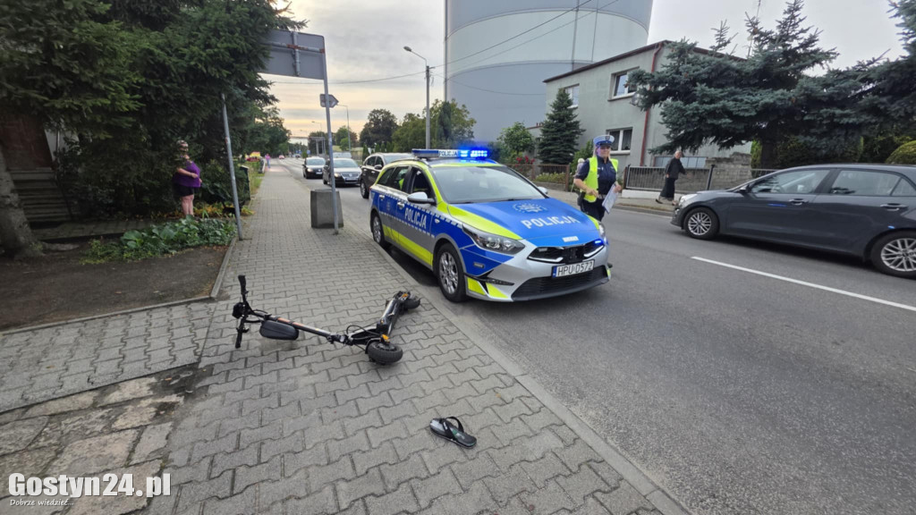 Zderzenie hulajnogi i pieszego w Gostyniu
