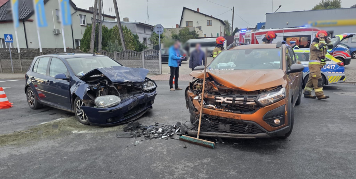 Poranny wypadek na gostyńskim skrzyżowaniu