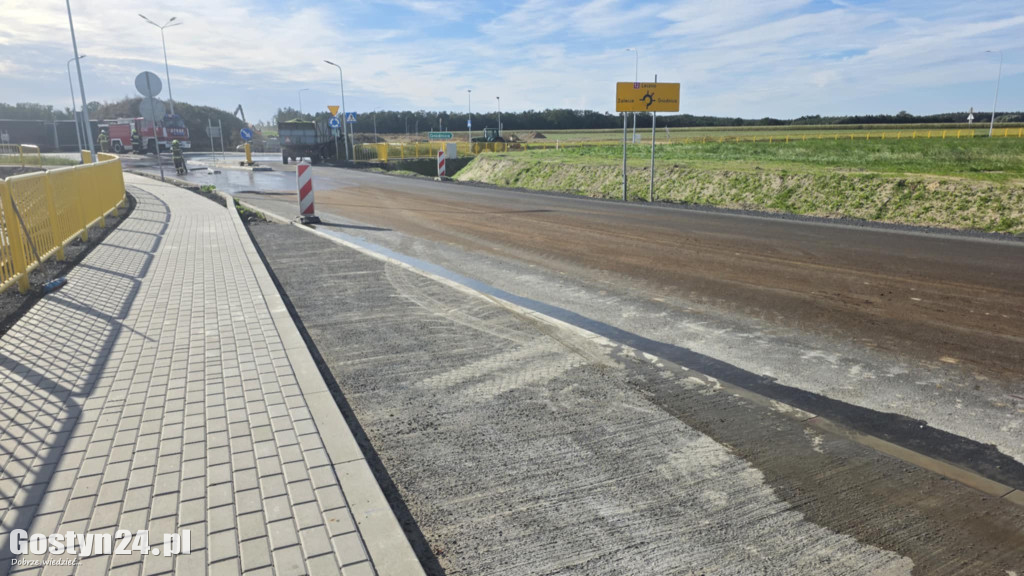 Obornik wylądował na drodze w Dąbrówce