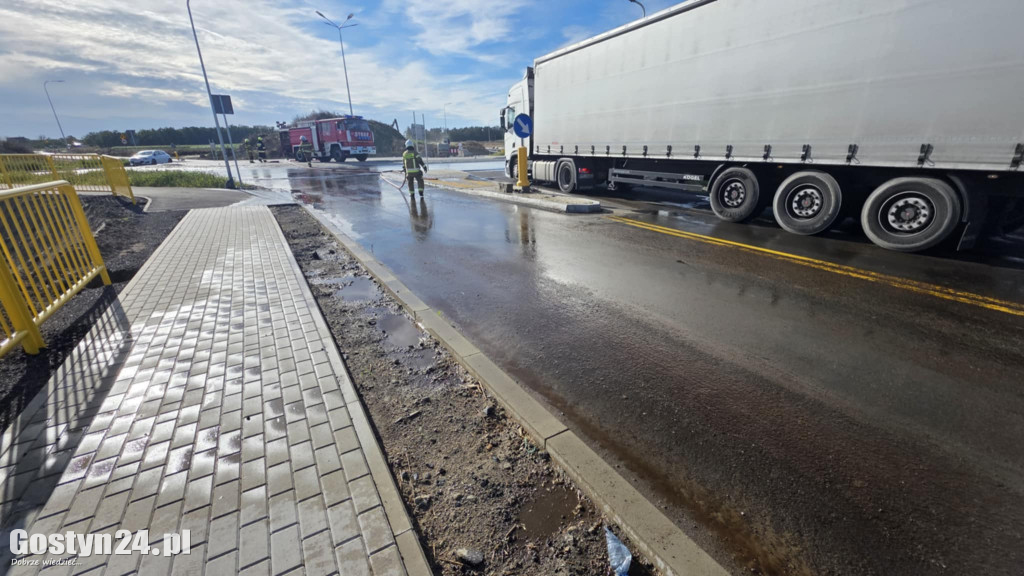 Obornik wylądował na drodze w Dąbrówce