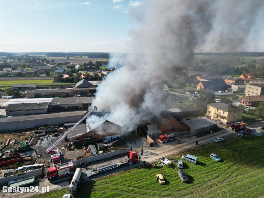 Pożar hali w Czeliścinie, gmin Pępowo