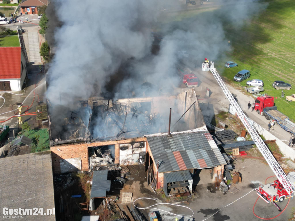 Pożar hali w Czeliścinie, gmin Pępowo