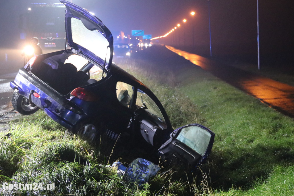 Trzy samochody zderzyły się na DK12 pod Gostyniem