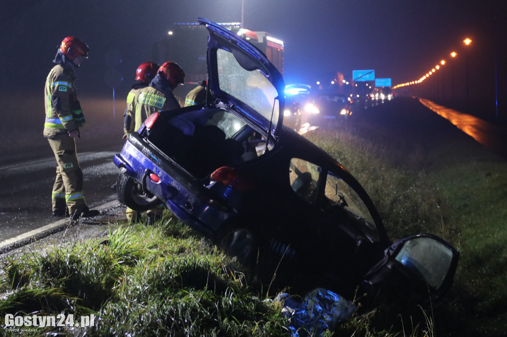 Trzy samochody zderzyły się na DK12 pod Gostyniem