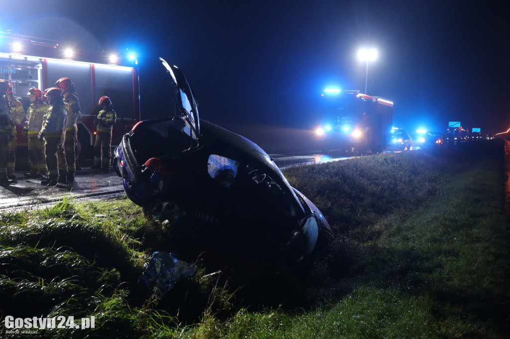 Trzy samochody zderzyły się na DK12 pod Gostyniem
