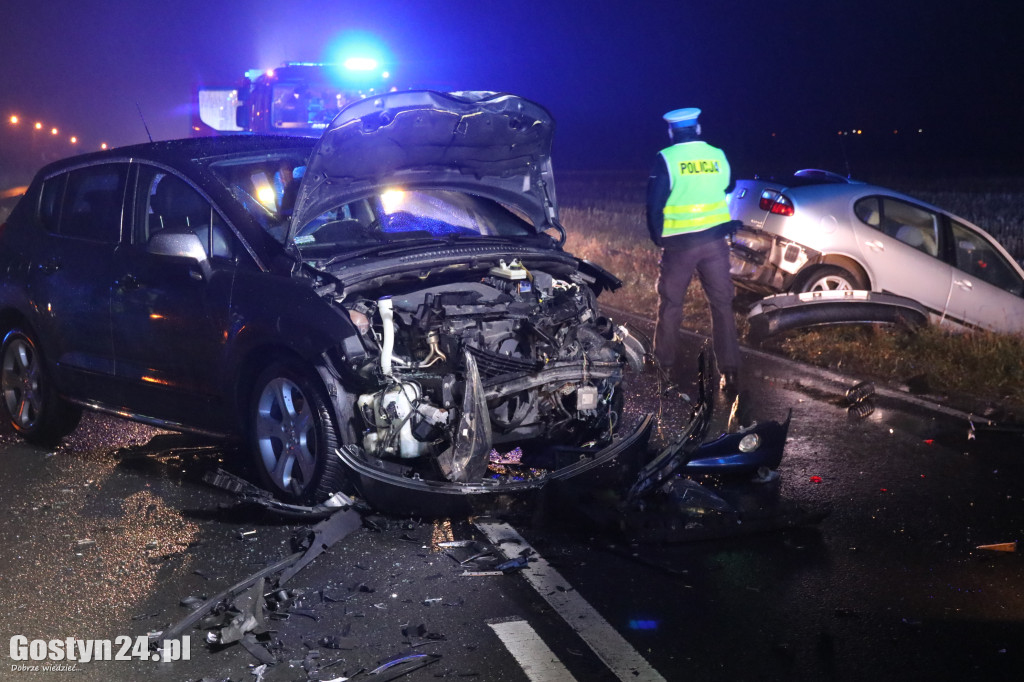 Trzy samochody zderzyły się na DK12 pod Gostyniem