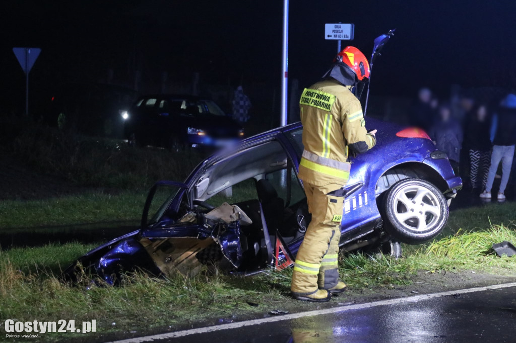 Trzy samochody zderzyły się na DK12 pod Gostyniem