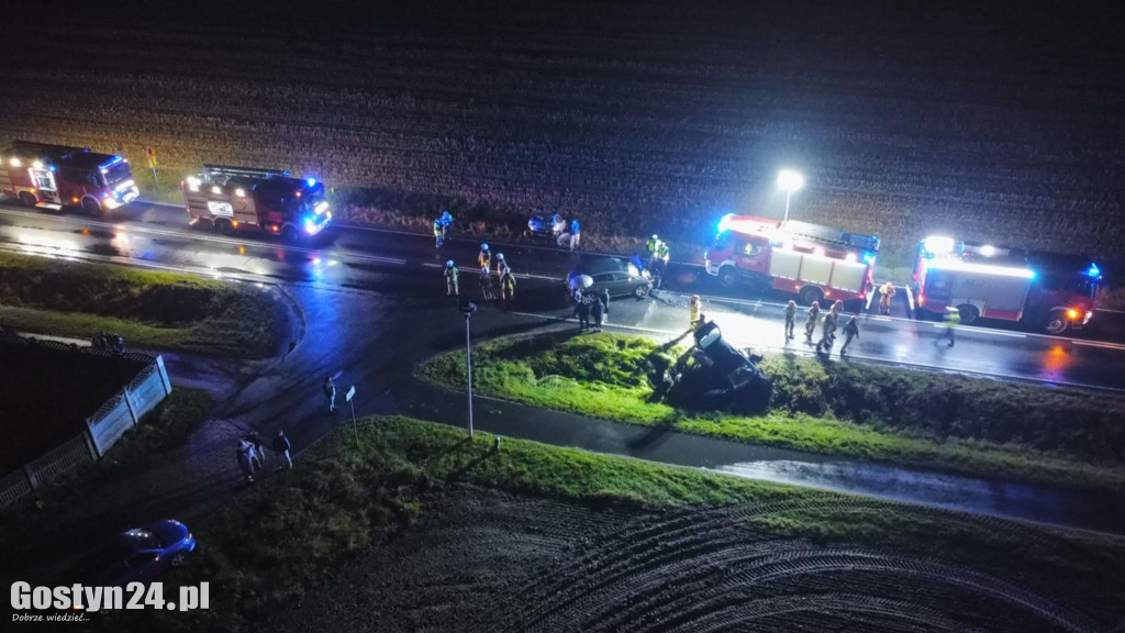 Trzy samochody zderzyły się na DK12 pod Gostyniem