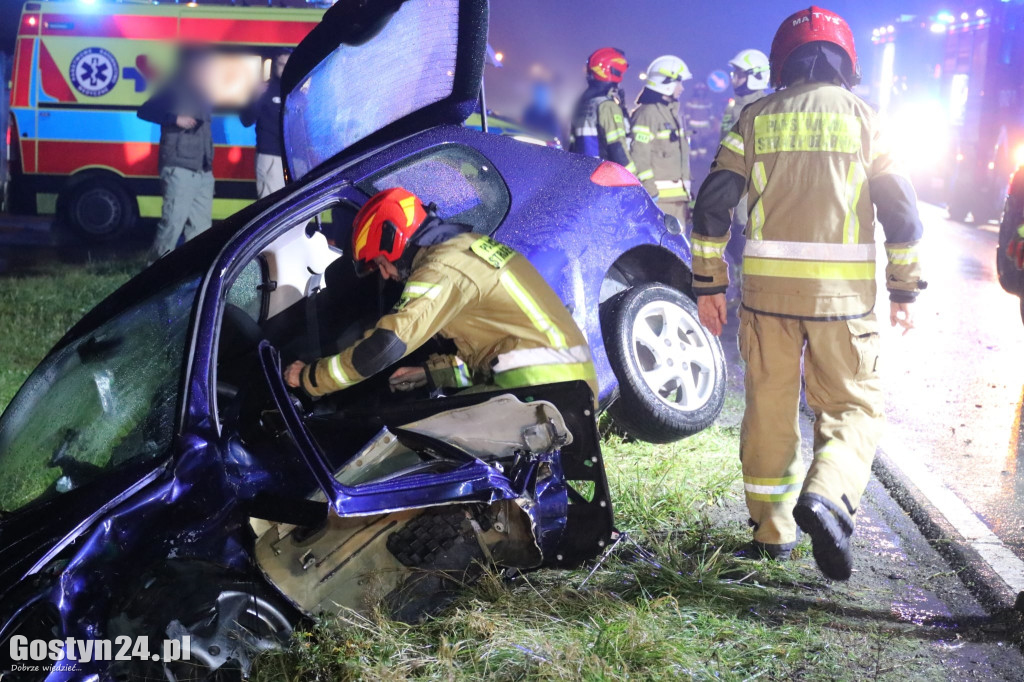 Trzy samochody zderzyły się na DK12 pod Gostyniem
