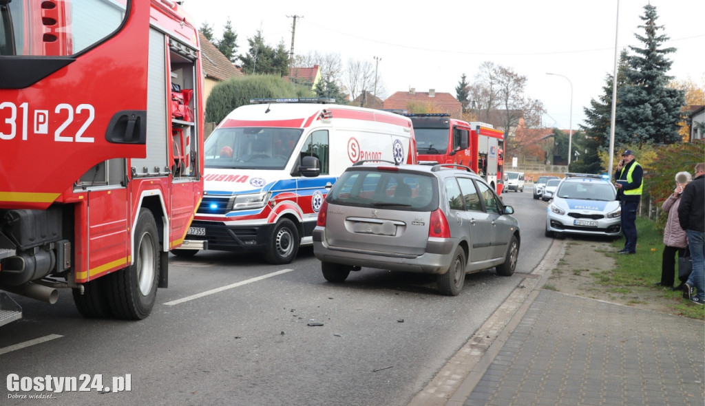 Zderzenie dwóch samochodów w miejscowości Brzezie